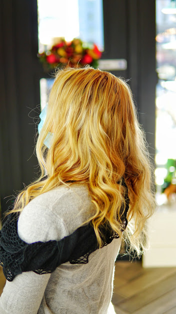 Blonde Color, Cut , highlight with Extensions